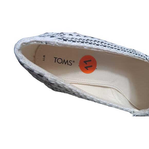 Toms Michelle Peep Toe Wedge Sandal Espadrilles Shoe Women's Size 11 - Picture 6 of 6